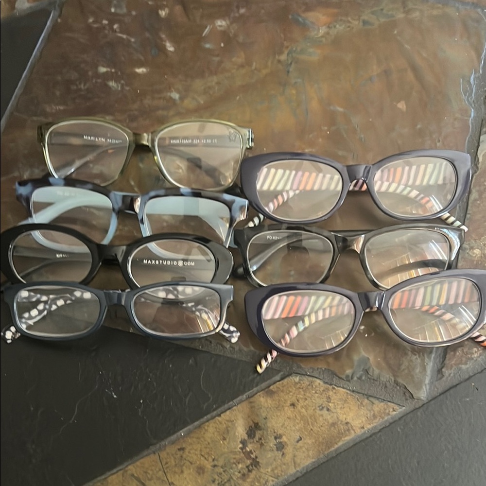 Max Studio Women's Black and Gray Glasses Set of 6 readings glasses